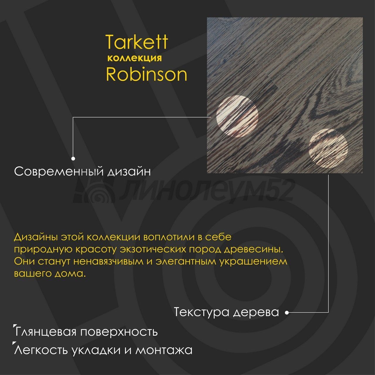 Ламинат - ROBINSON PREMIUM 8/33 / Tarkett - Tarkett Ламинат 8/33 - ROBINSON PREMIUM / ПАНГА 5051